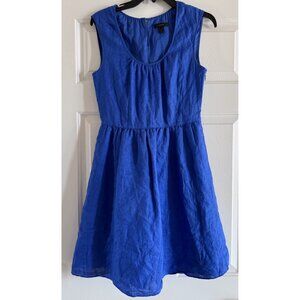 J.CREW Royal Blue Lightweight‎ Linen Dress